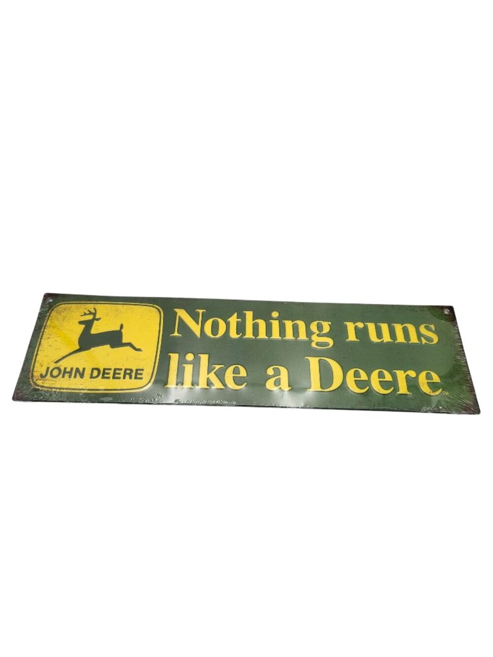 John Deere Nothing Runs Like A Deere Metal Tin Tacker Farm FFA Tractor Sign